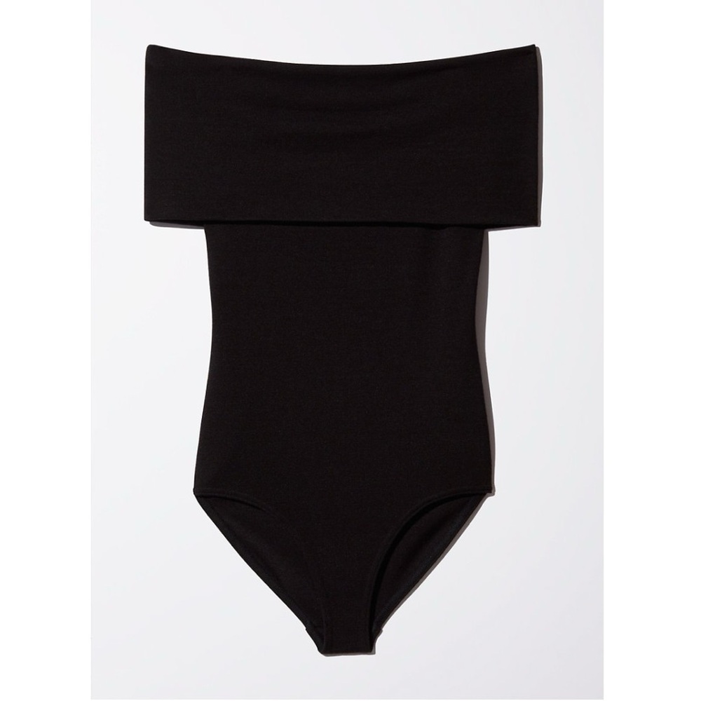 Aritzia Wilfred Free Off the Shoulder Black Bodysuit - Size S